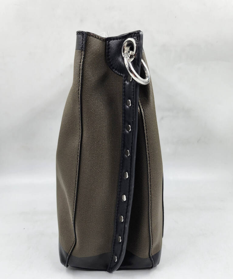 Rebecca Minkoff Darren Canvas & Leather Bucket Bag Women's Military/Black