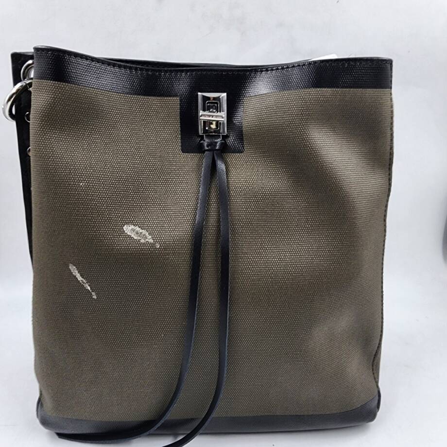 Rebecca Minkoff Darren Canvas & Leather Bucket Bag Women's Military/Black