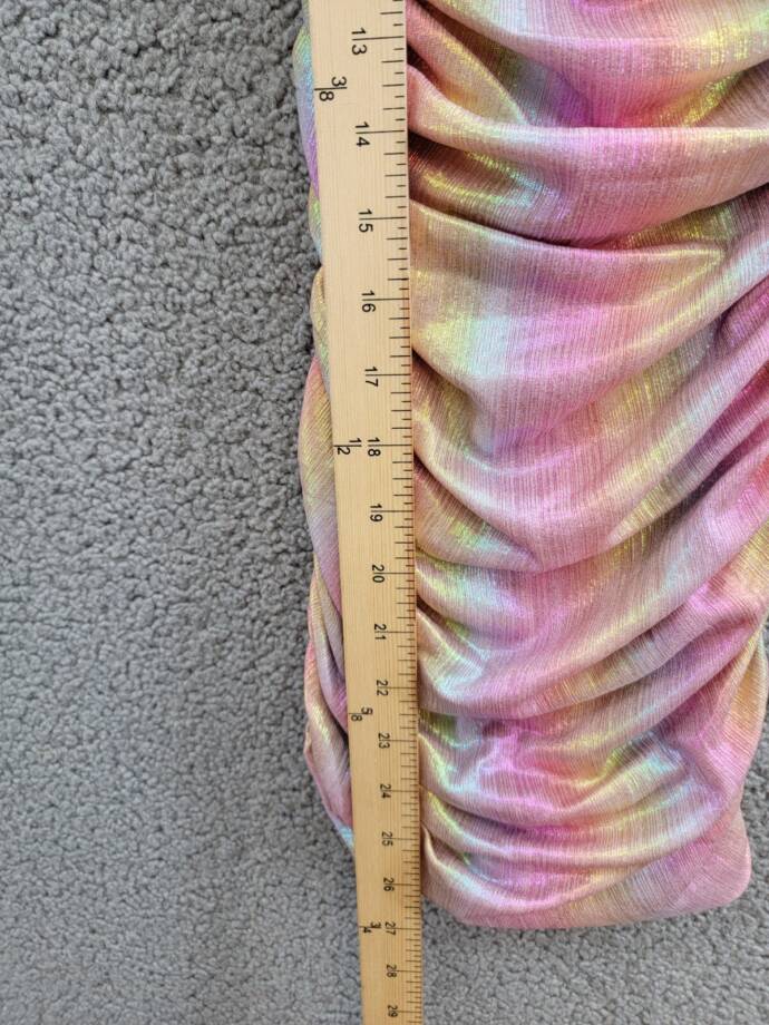 With Jules Ruched Square-Neck Mesh Dress Big Girls S Multi Short Sleeve Pullover