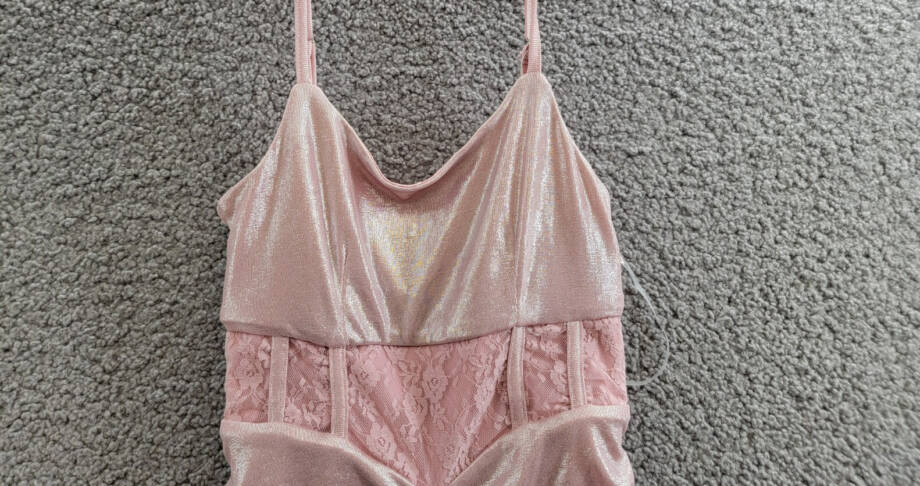 With Jules Sleeveless Lace-Insert Dress Big Girls S Pastel Pink Back Zip Closure