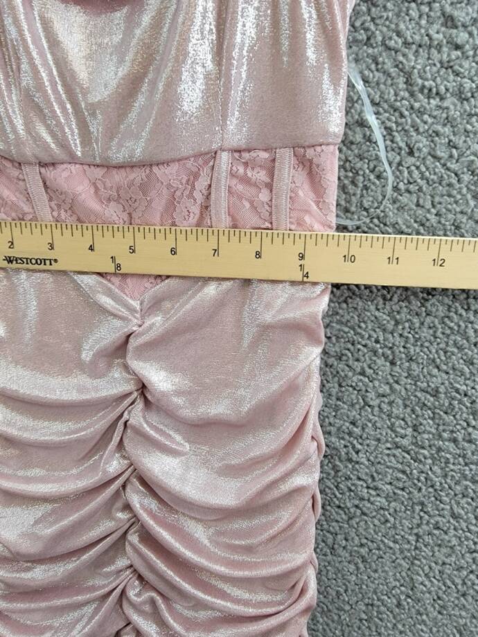 With Jules Sleeveless Lace-Insert Dress Big Girls S Pastel Pink Back Zip Closure