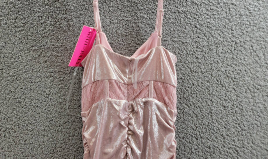 With Jules Sleeveless Lace-Insert Dress Big Girls S Pastel Pink Back Zip Closure
