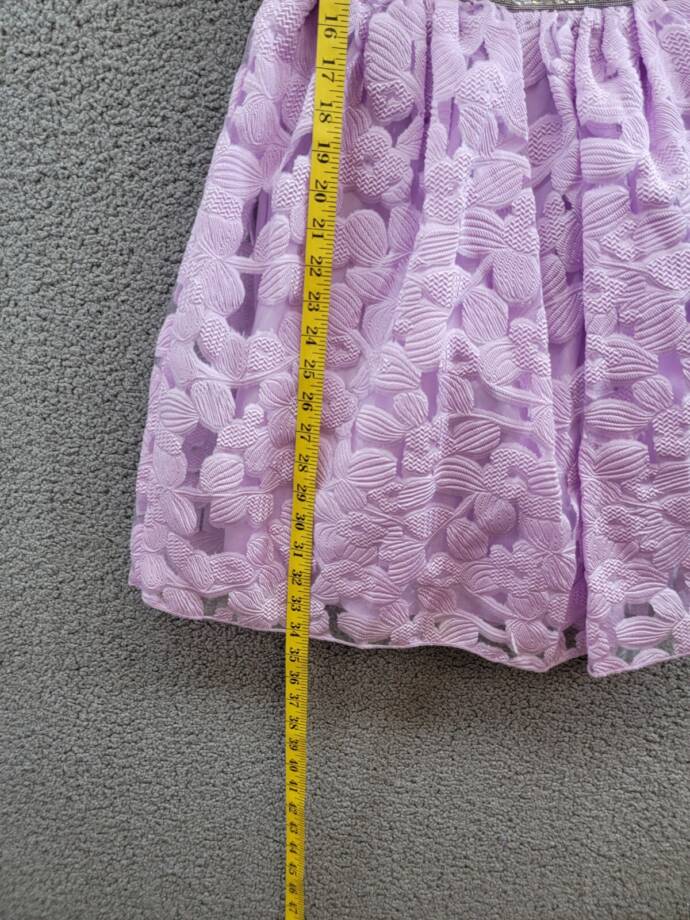 Speechless Sleeveless Floral Jacquard Dress Big Girls' 12 Lilac Button Zip Back