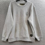A.C Milan Logo Sweatshirt Mens XXL Gray Heather Embroidered Long Sleeve Pullover