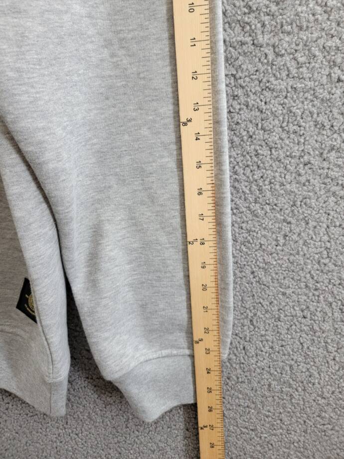 A.C Milan Logo Sweatshirt Mens XXL Gray Heather Embroidered Long Sleeve Pullover