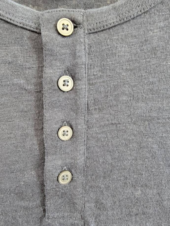 Vince Long Sleeve Linen Henley Shirt Men's XXL Coastal Button Placket Pullover