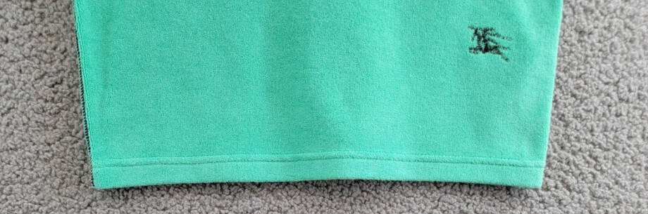 Burberry Towelling Polo Shirt & Shorts Set Boys 4Y Bright Jade Contrast Trim