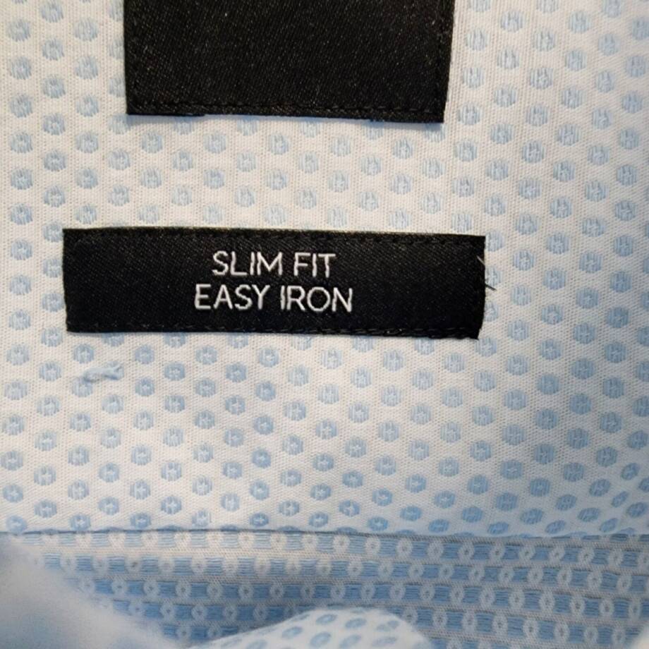 BOSS by Hugo Boss Structured Slim-Fit Dress Shirt Men's 15 Light Paste Blue