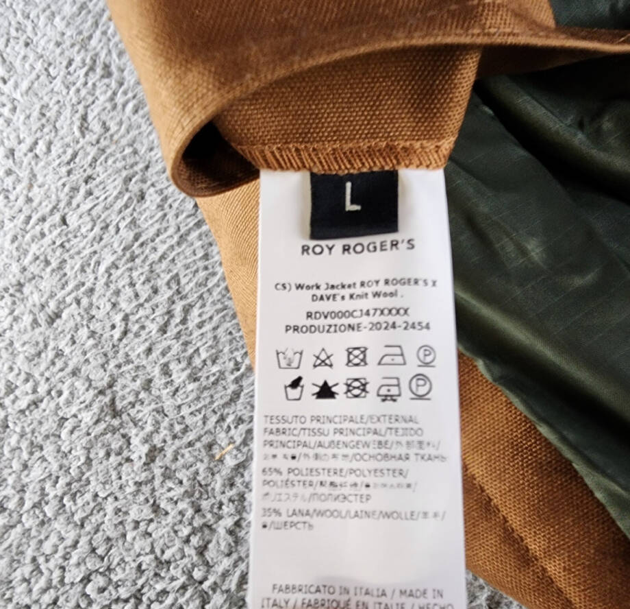 Roy Roger's x Dave's New York Wool Blend Work Jacket Men's L Duck Button Closure