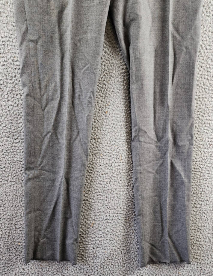 Boglioli Tapered Pants Men's Gray Side & Back Pockets Belt Loops Zipper Closure