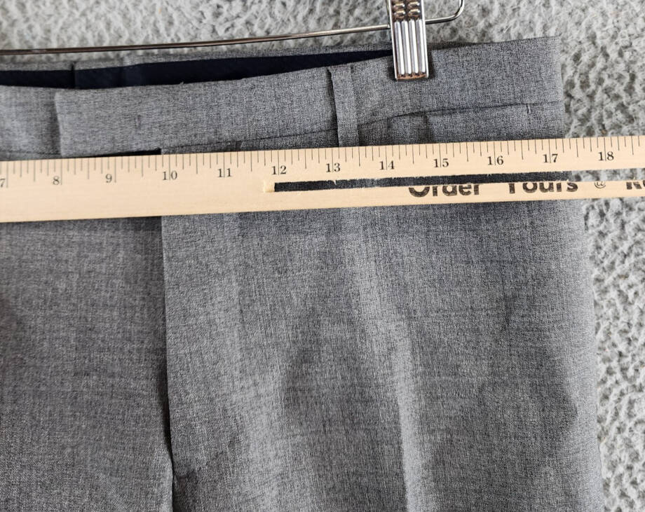 Boglioli Tapered Pants Men's Gray Side & Back Pockets Belt Loops Zipper Closure