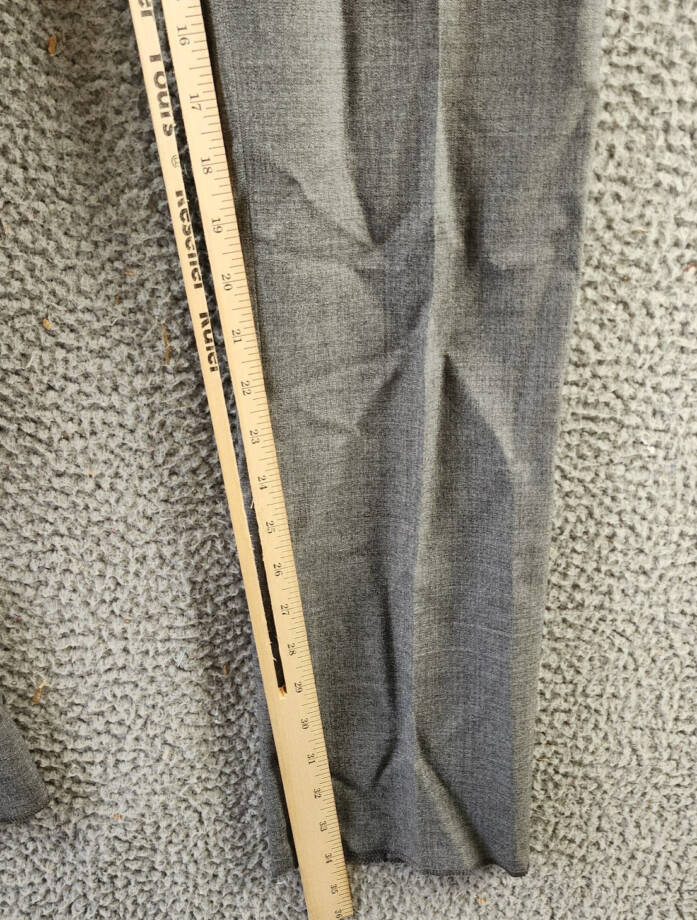 Boglioli Tapered Pants Men's Gray Side & Back Pockets Belt Loops Zipper Closure