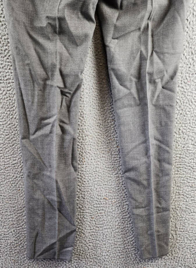 Boglioli Tapered Pants Men's Gray Side & Back Pockets Belt Loops Zipper Closure