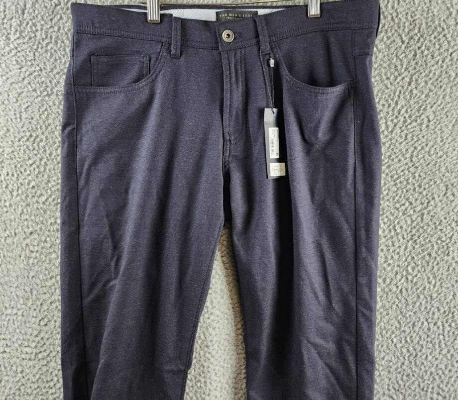The Men's Store at Bloomingdale's Flannel Tailored Fit Pants Men's 32Wx32L Navy