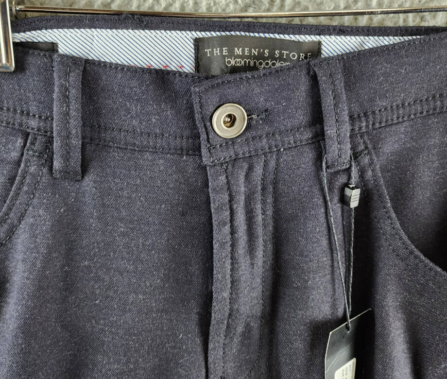 The Men's Store at Bloomingdale's Flannel Tailored Fit Pants Men's 32Wx32L Navy