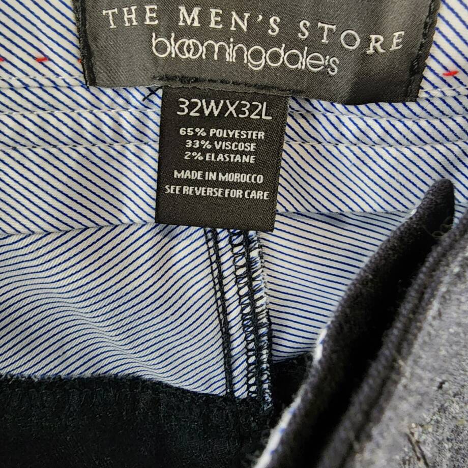 The Men's Store at Bloomingdale's Flannel Tailored Fit Pants Men's 32Wx32L Navy