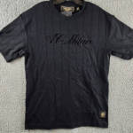 A.C. Milan Monochrome Graphic T-Shirt Men's S Black Crewneck Short Sleeve