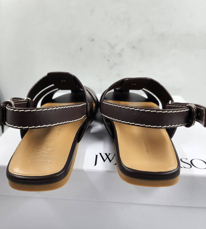JW Anderson Buckled Fisherman Sandals Men's 44/11 US Dark Brown Buckled Closure