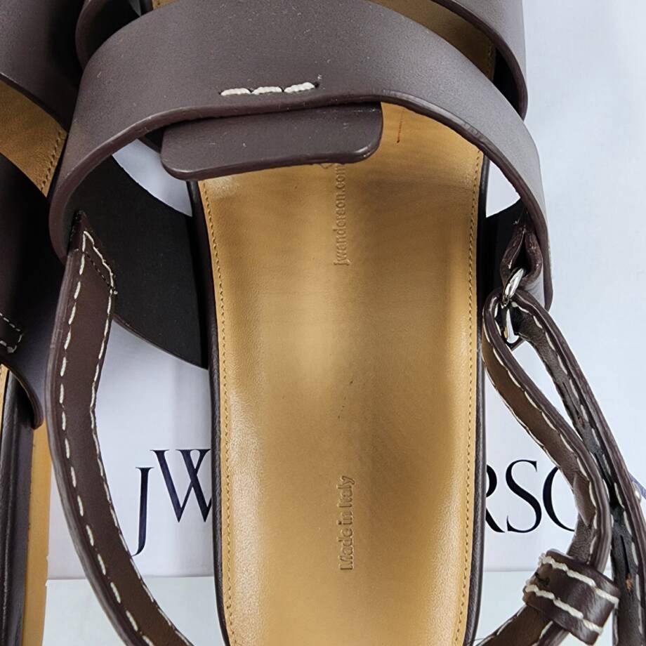 JW Anderson Buckled Fisherman Sandals Men's 44/11 US Dark Brown Buckled Closure