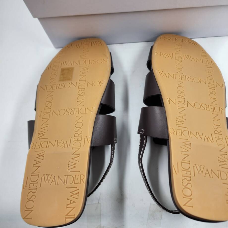 JW Anderson Buckled Fisherman Sandals Men's 44/11 US Dark Brown Buckled Closure