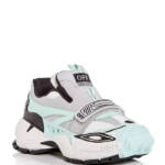 Off-White Glove Slip On Sneakers Women's 45/12 US Light Grey/Seafoam Round Toe