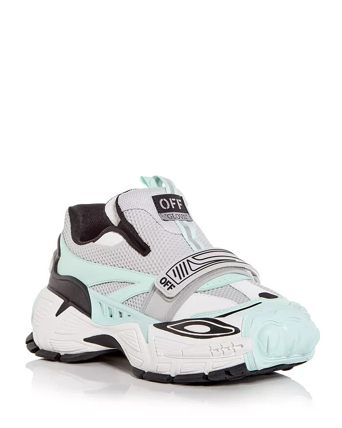 Off-White Glove Slip On Sneakers Women's 45/12 US Light Grey/Seafoam Round Toe
