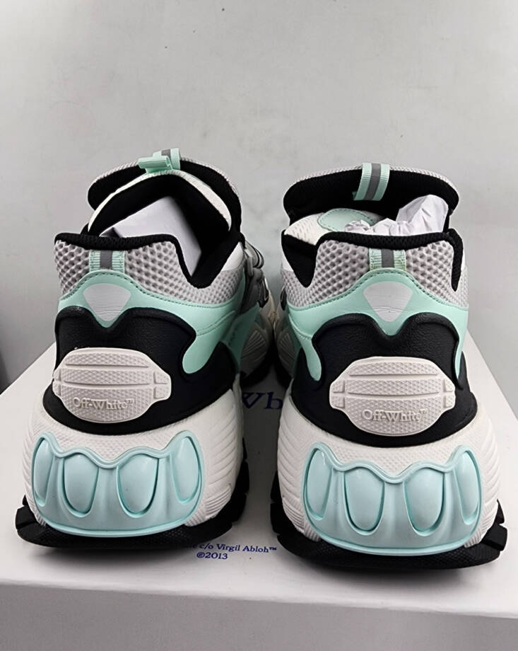 Off-White Glove Slip On Sneakers Women's 45/12 US Light Grey/Seafoam Round Toe