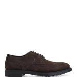 Tod's Bucature Forma Wingtip Derby Dress Shoe Men's 8.5 Dark Brown Lace Up