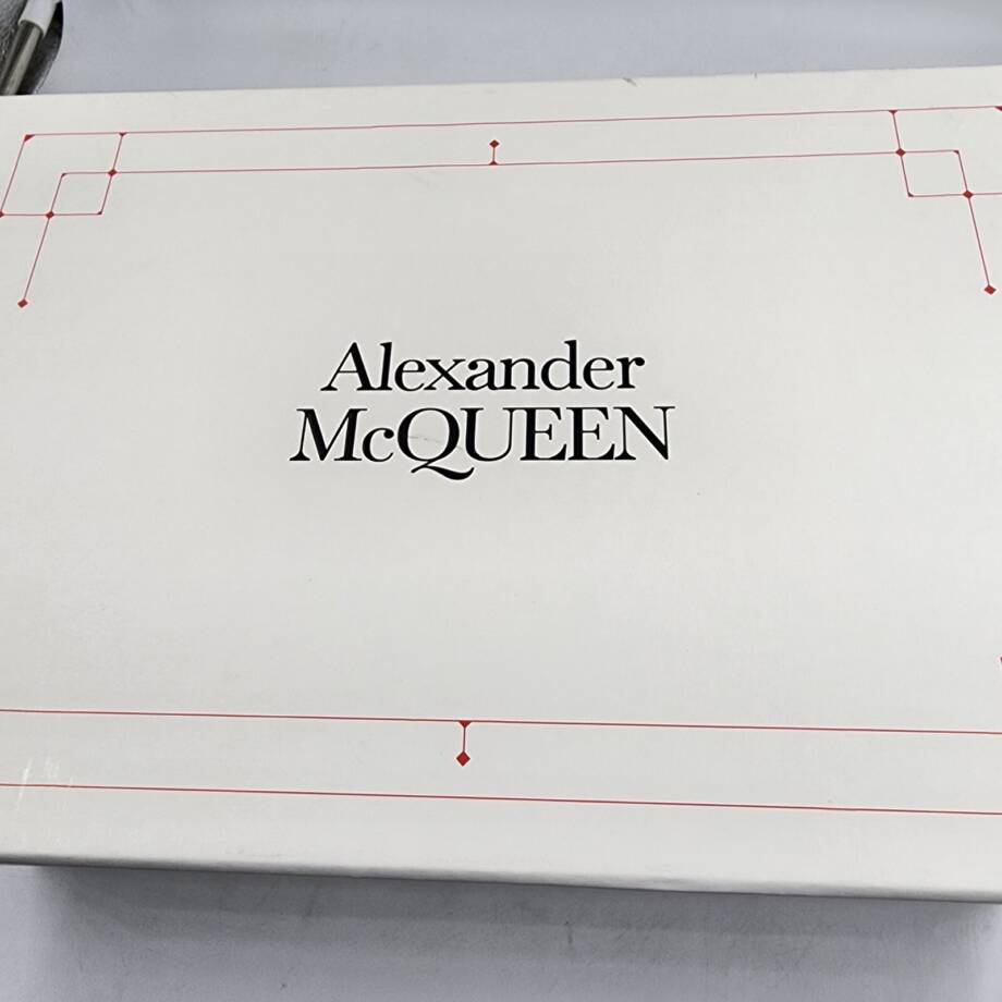 Alexander Mcqueen Croc Embossed Apron Toe Loafers Men's 41/8 US Burgundy