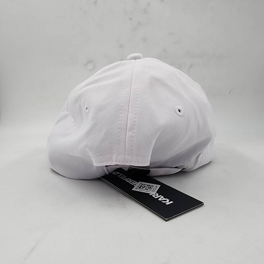 Karl Lagerfeld Paris Embroidered Baseball Cap Women's One Size White Adjustable