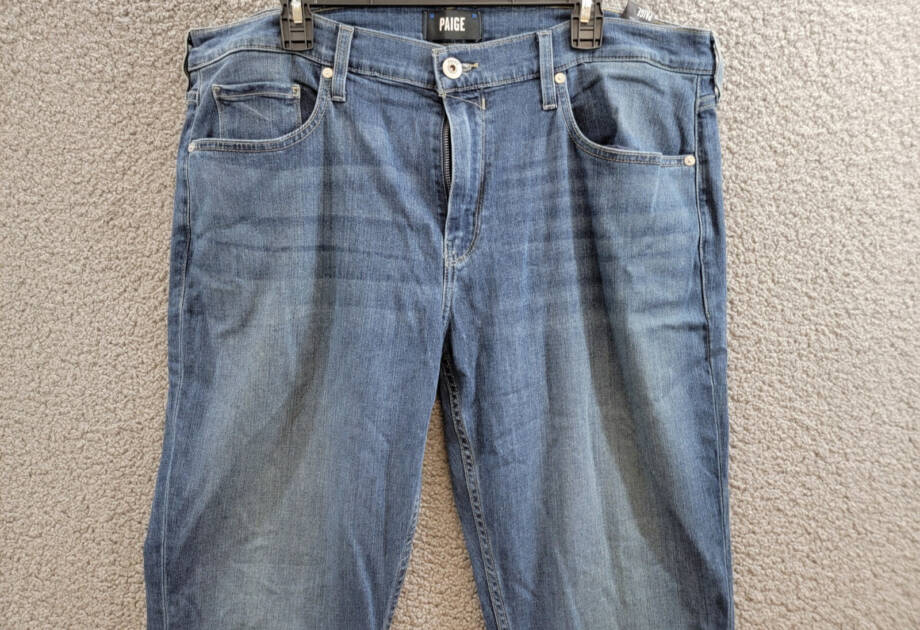 Paige Federal Slim Straight Fit Jeans Men's 38 Fergus High Rise Zip/Button