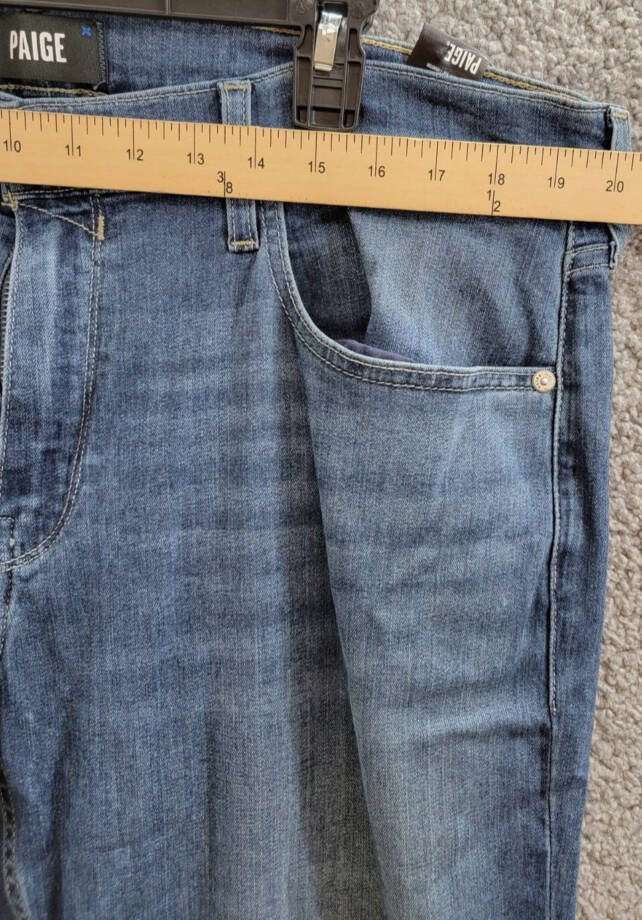 Paige Federal Slim Straight Fit Jeans Men's 38 Fergus High Rise Zip/Button