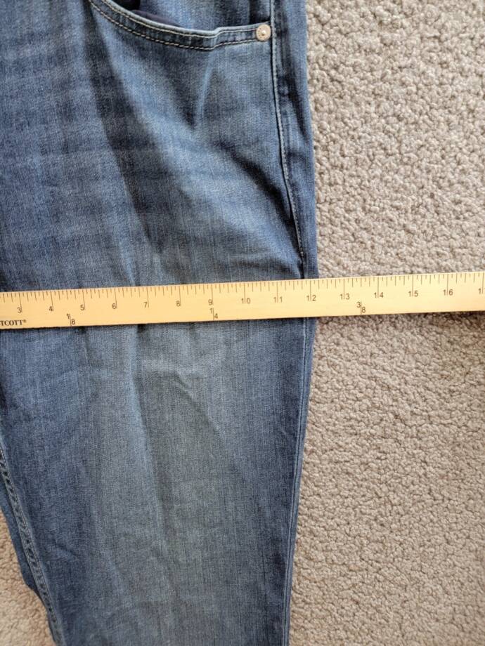 Paige Federal Slim Straight Fit Jeans Men's 38 Fergus High Rise Zip/Button