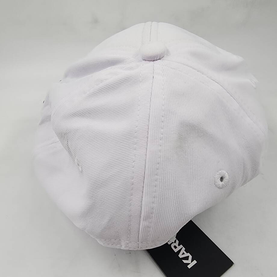 Karl Lagerfeld Paris Embroidered Baseball Cap Women's One Size White Adjustable