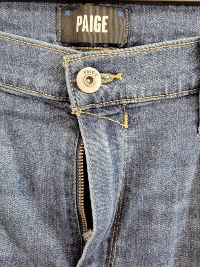 Paige Federal Slim Straight Fit Jeans Men's 38 Fergus High Rise Zip/Button