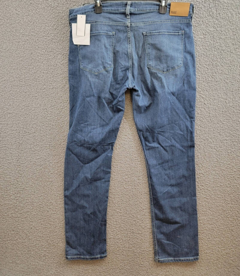 Paige Federal Slim Straight Fit Jeans Men's 38 Fergus High Rise Zip/Button
