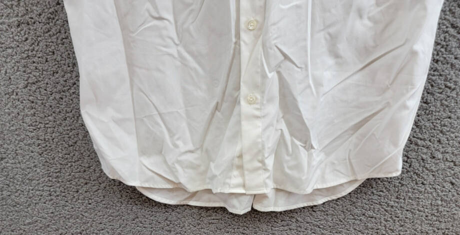 Helmut Lang Button-Front Shirt Men's M White Solid Point Collar Short Sleeve
