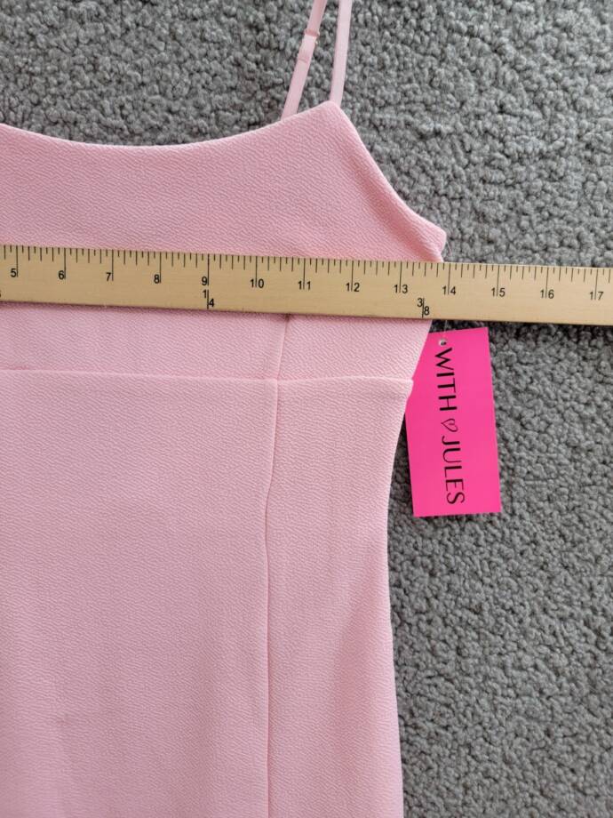 With Jules Sleeveless Bow-Back Ponté-Knit Dress Big Girl XL Pastel Pink Side Zip