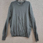 The Men's Store Cashmere Novelty Stitch Crewneck Sweater Men's L Slate Green