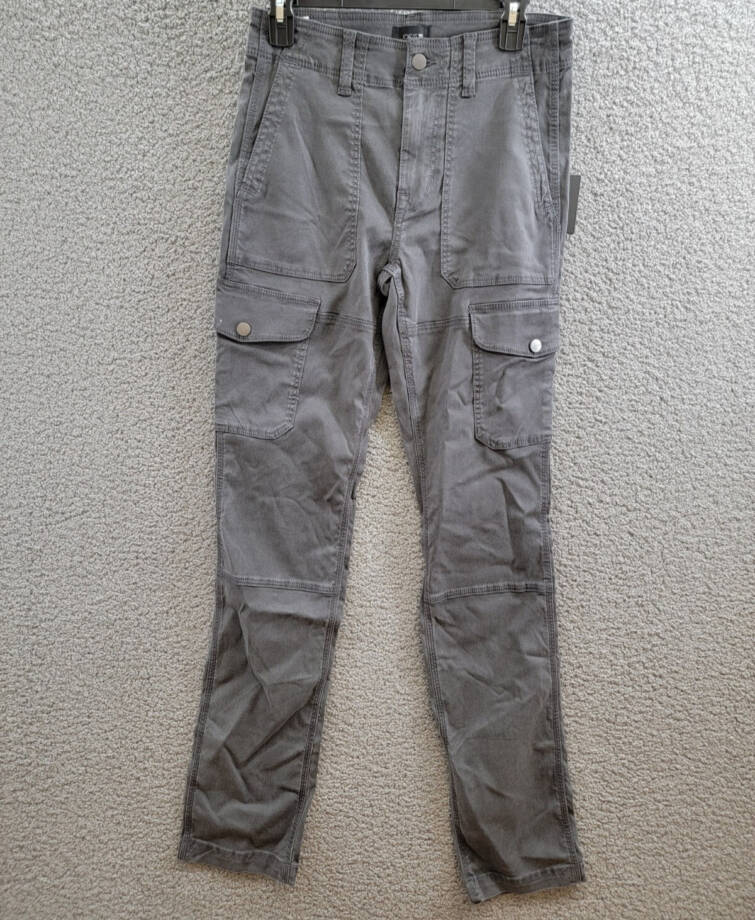 Joe's Jeans Atlas Utility Cargo Pants Men's 29 Asphalt Solid Mid Rise Zip/Button