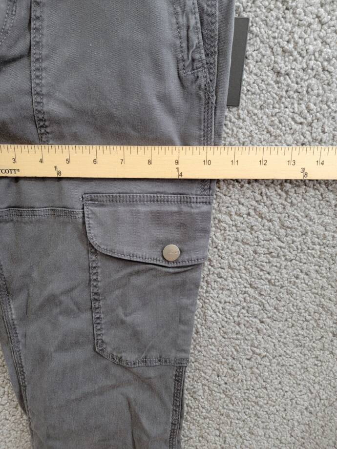 Joe's Jeans Atlas Utility Cargo Pants Men's 29 Asphalt Solid Mid Rise Zip/Button