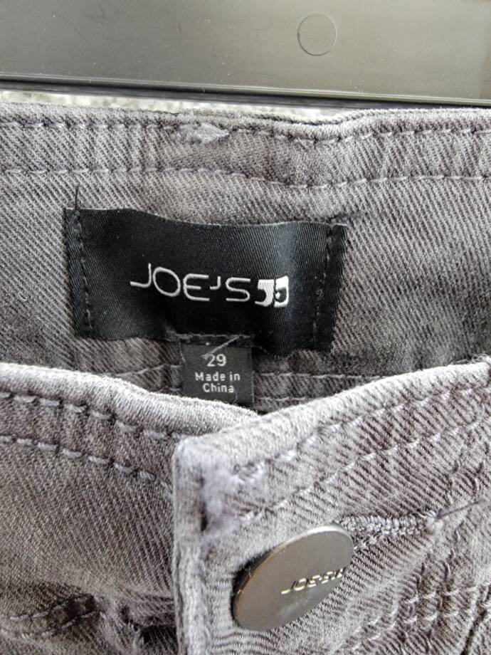 Joe's Jeans Atlas Utility Cargo Pants Men's 29 Asphalt Solid Mid Rise Zip/Button