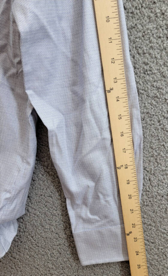 David Donahue Trim Fit Micro Dobby Dress Shirt Men's 15 32/33 Navy/White L/S
