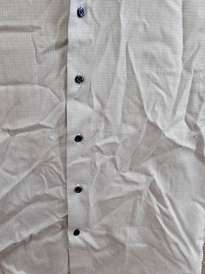 David Donahue Trim Fit Micro Dobby Dress Shirt Men's 15 32/33 Navy/White L/S