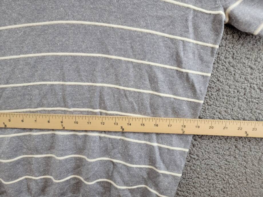 Peter Millar Crown Eastham Striped Wool Blend Sweater Men's S British Grey L/S