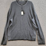 Rag & Bone Harvey Crew Sweater Men's Large Shark Blue Long Sleeve Pullover