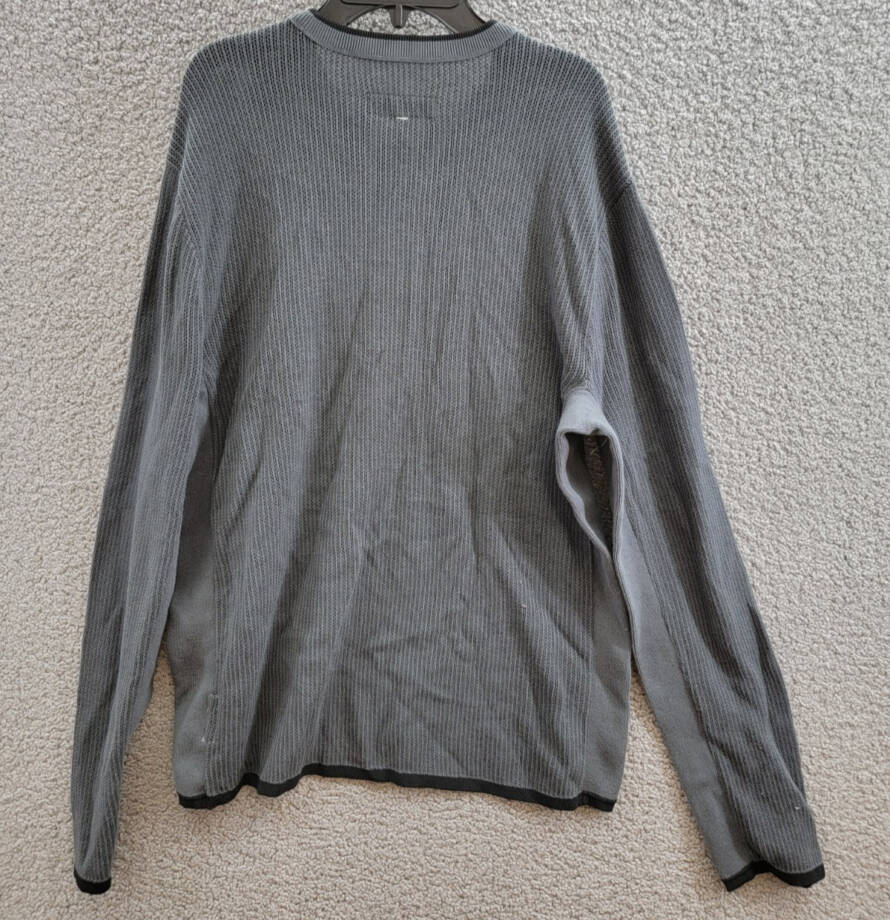 Rag & Bone Harvey Crew Sweater Men's Large Shark Blue Long Sleeve Pullover