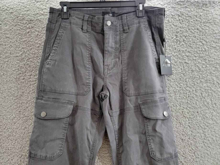 Joe's Jeans Atlas Utility Cargo Pants Men's 32 Asphalt Solid Mid Rise Zip/Button