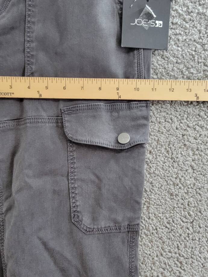 Joe's Jeans Atlas Utility Cargo Pants Men's 32 Asphalt Solid Mid Rise Zip/Button
