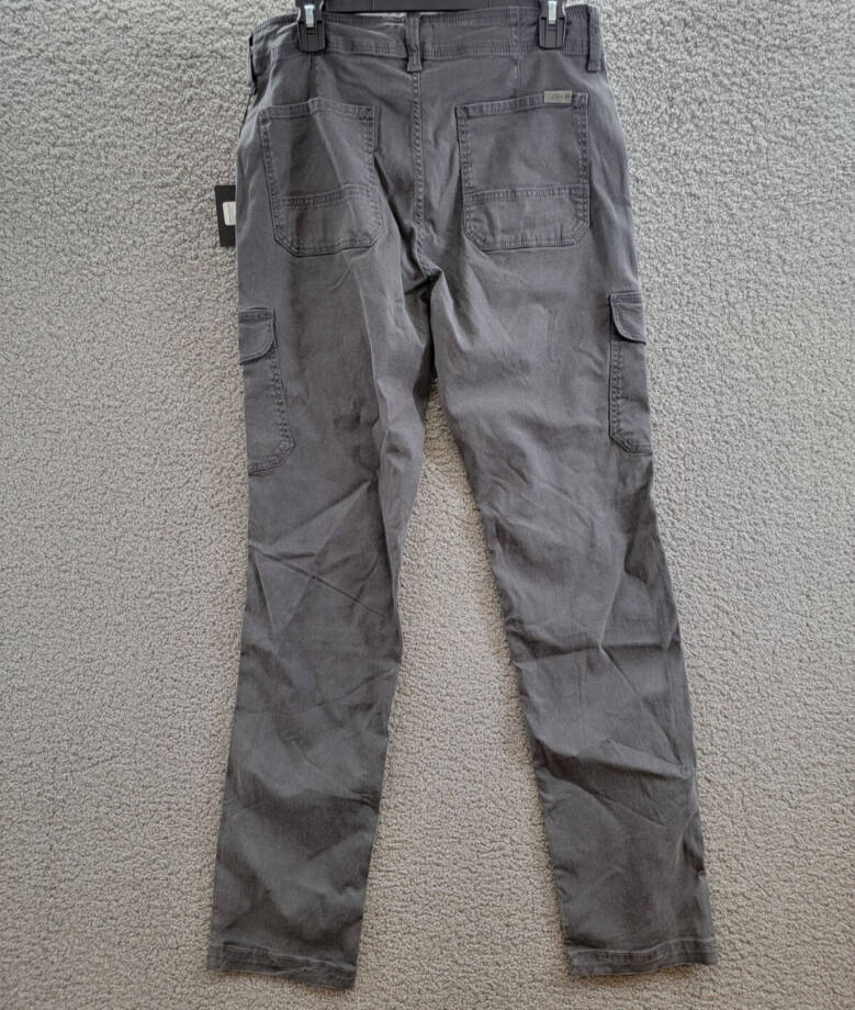 Joe's Jeans Atlas Utility Cargo Pants Men's 32 Asphalt Solid Mid Rise Zip/Button
